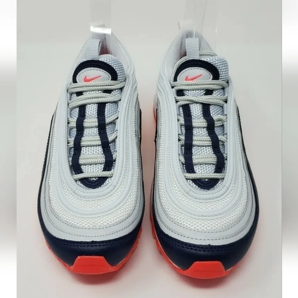 Nike Air Max 97 Women's Pure Platinum Laser Orange Size 5.5  921733-015 New